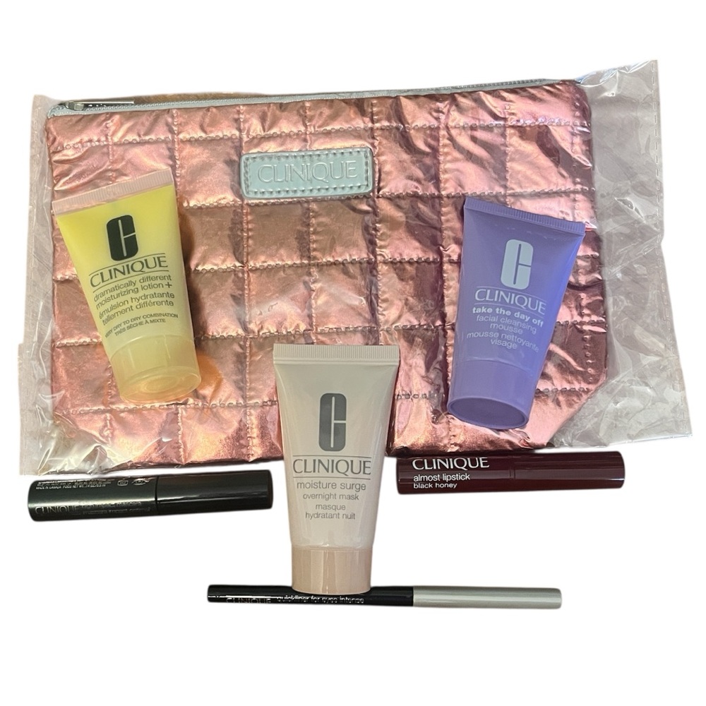 Clinique Makeup Set with Pink Cosmetic Bag - Picture 2 of 12